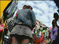 I met a girl in a short short skirt at the market and it was my luck that she hadnt noticed me or my upskirt cam!